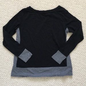 Ann Taylor Loft black and gray top